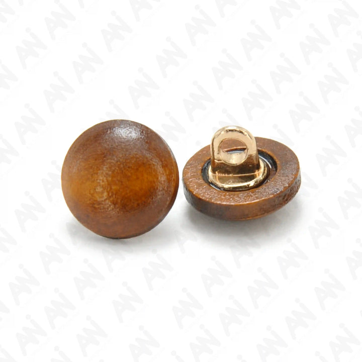 Brown Wooden Button | 12mm