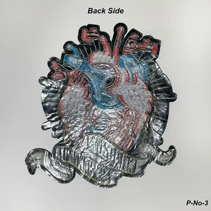 Anatomical Heart with Scroll Hot-Fix Patch