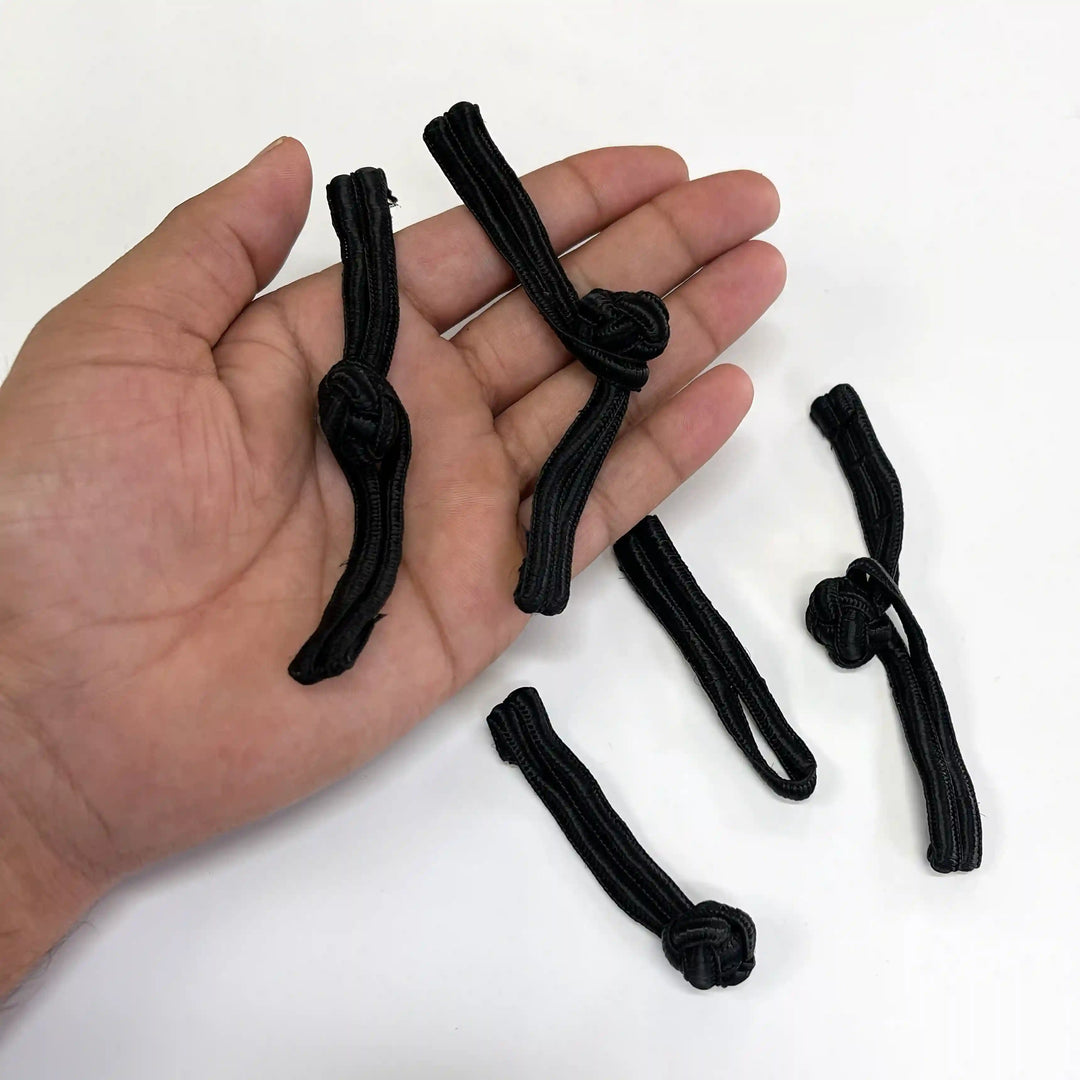 Triple-Cord Straight Frog Button