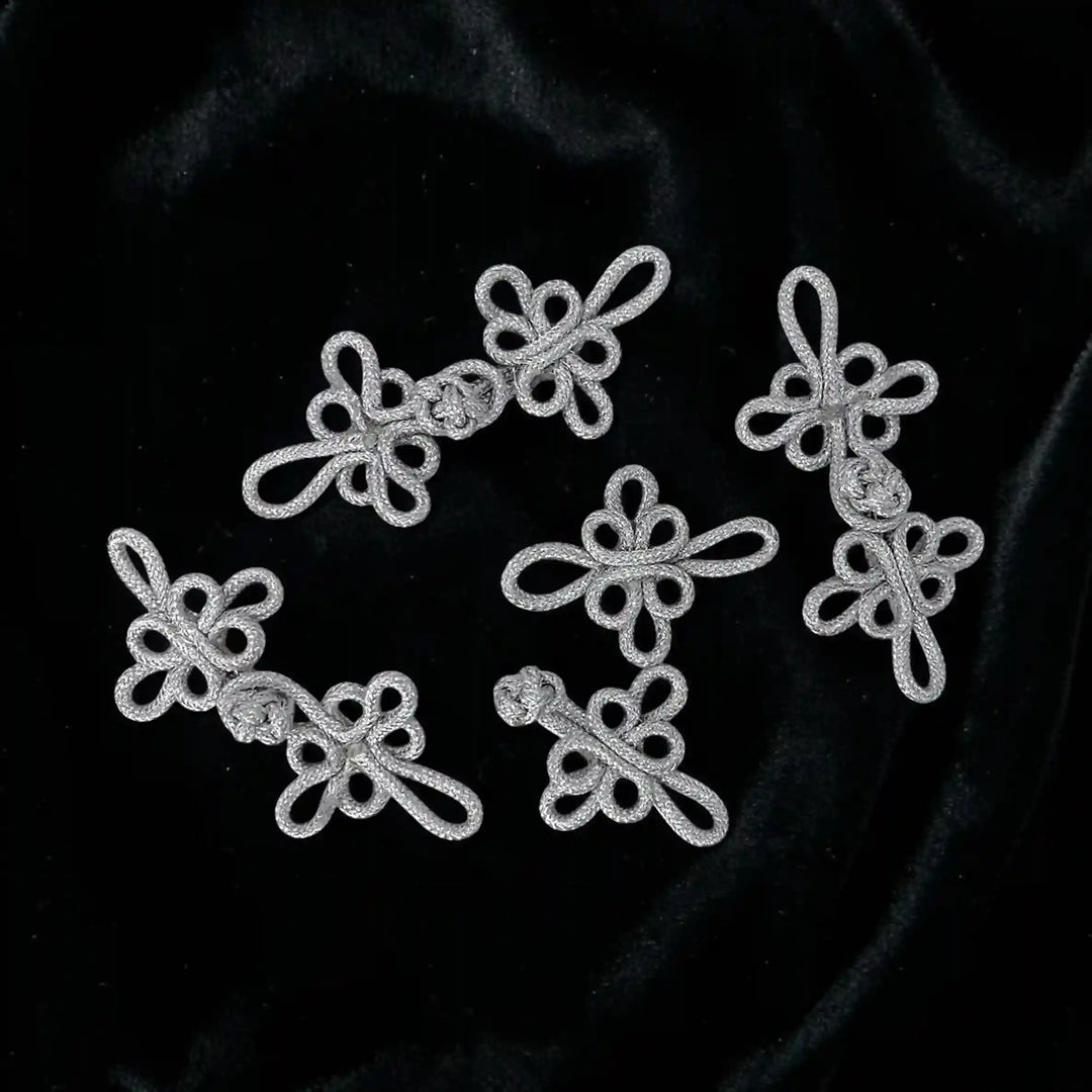 Silver Pankou Frog Closure Buttons