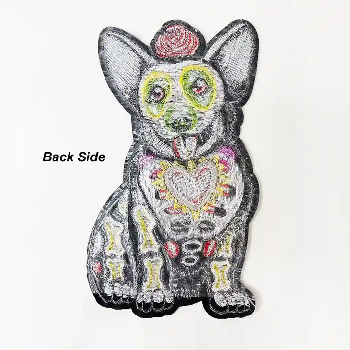 Day of the Dead Corgi Dog Patch