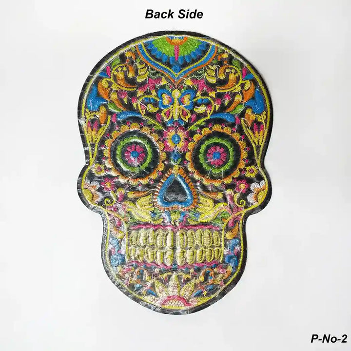 Multicolor Skull Hot Fix Patch