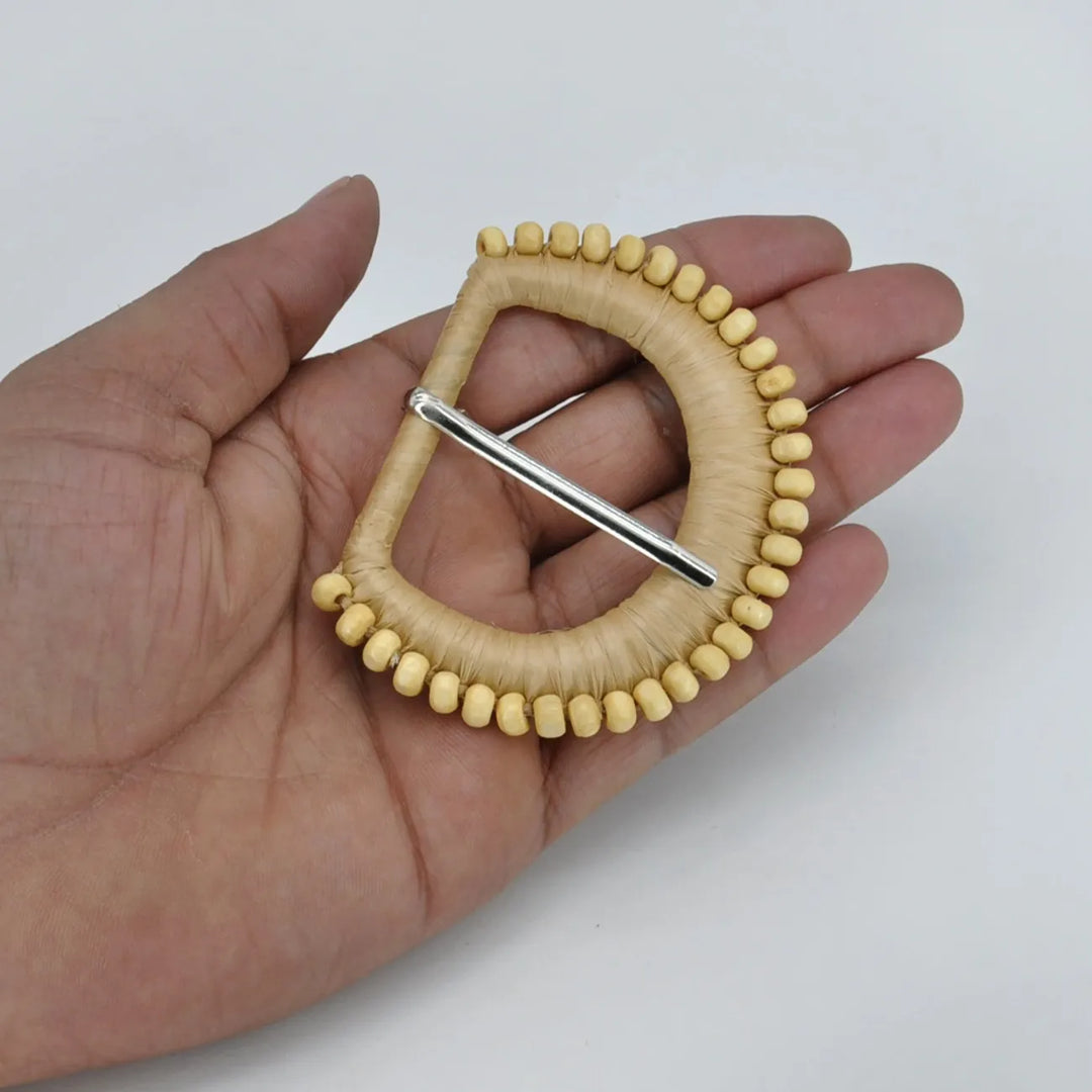 D-Shaped Designer Raffia Buckle | 2.7 inches & 2.9 inches