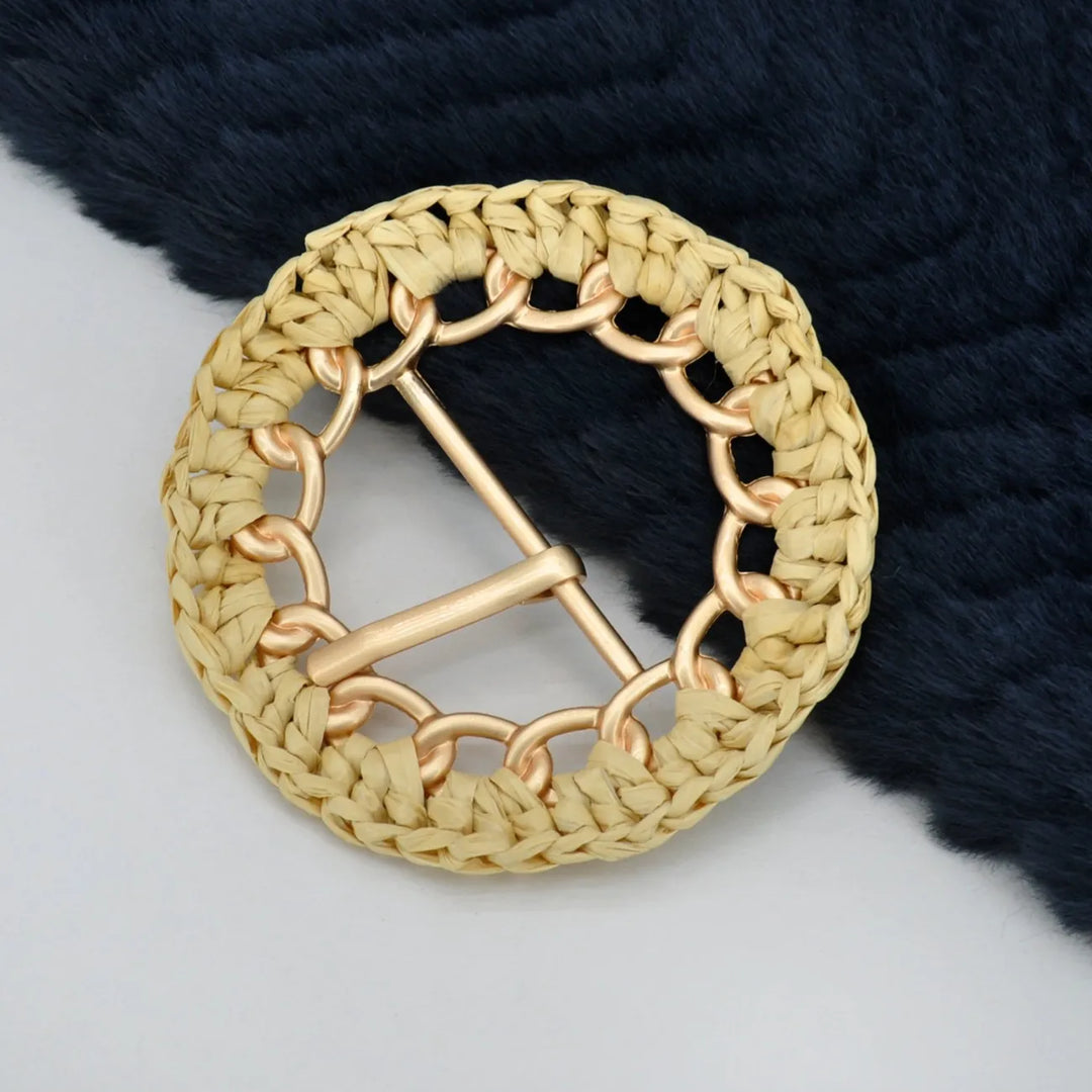 Natural Raffia Buckles
