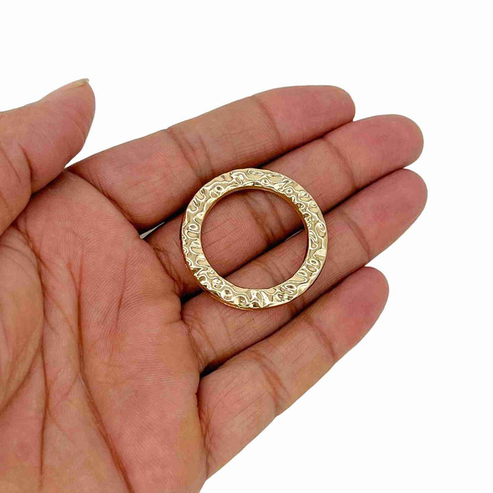 Hammered Circular Metal Buckle