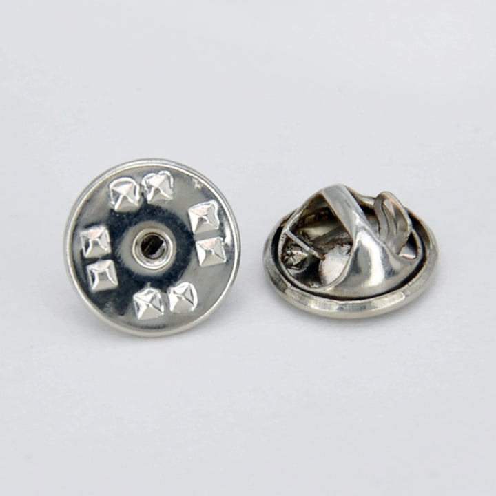 Silver Finish Wave Design Butterfly Clutch | 5.5cm x 7cm