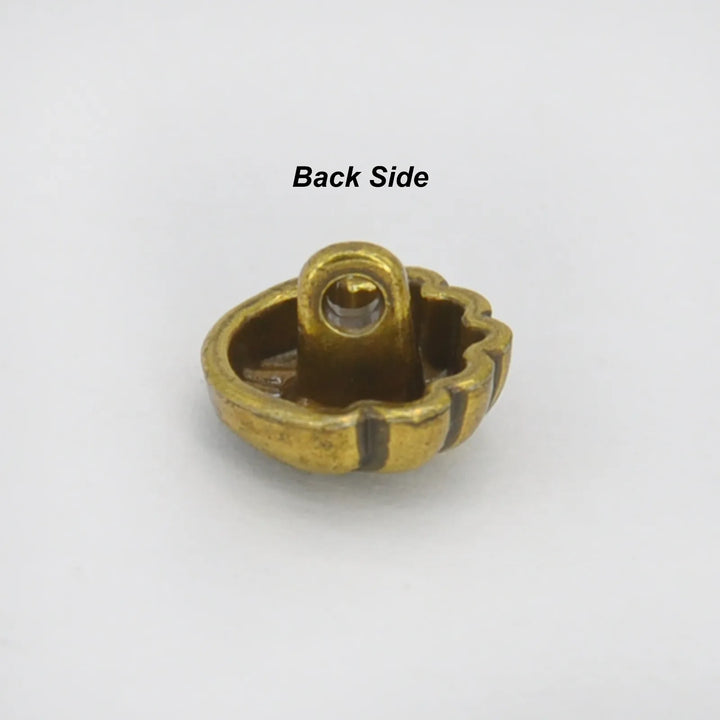 Scallop Shell Shaped Metal Button | 12mm (20L)