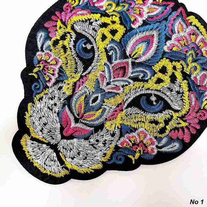 Bohemian Embroidered Cougar Head Patch
