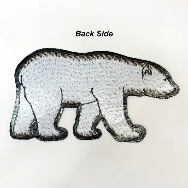 Silver Polar Bear Embroidery