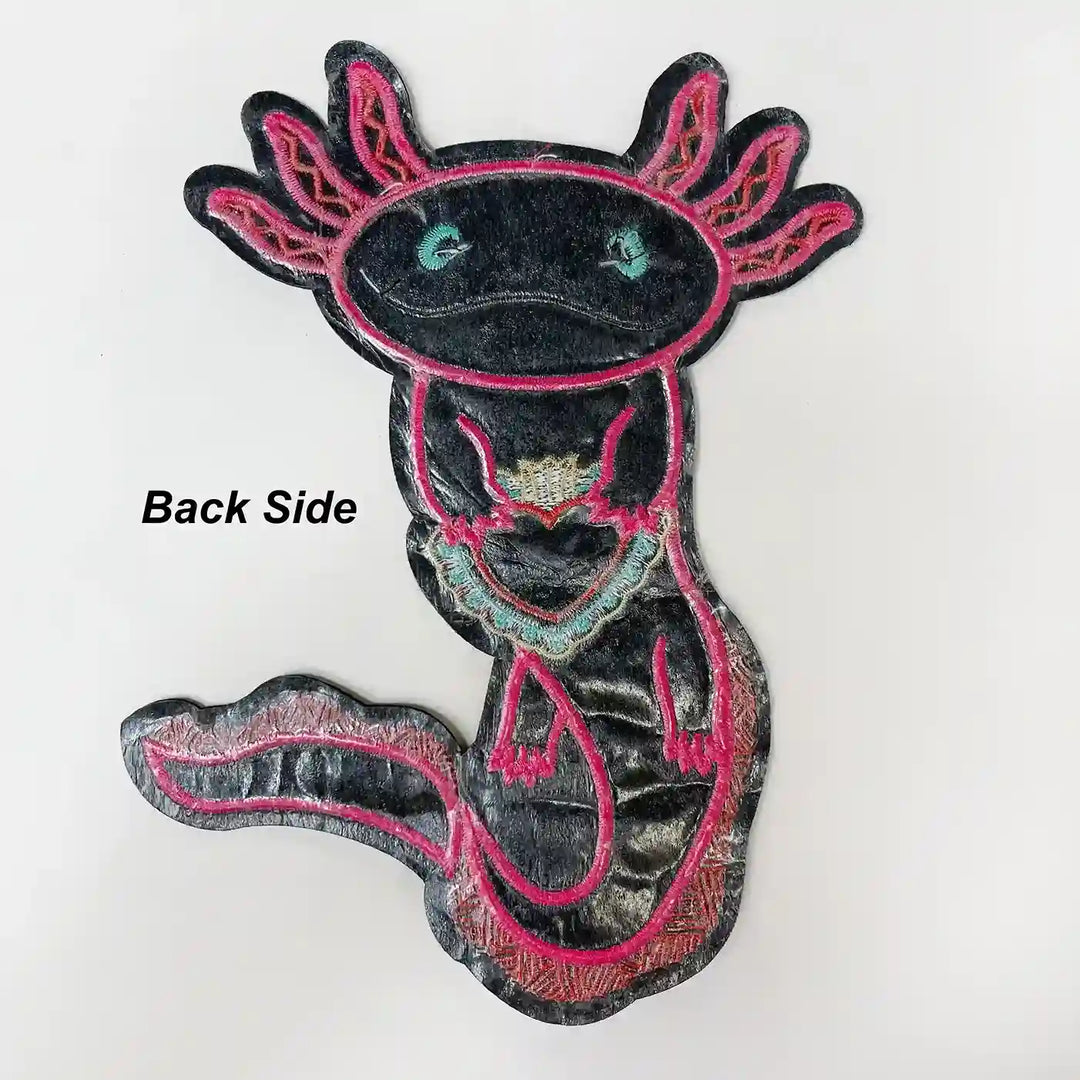 Cute Pink Axolotl Embroidered Patch