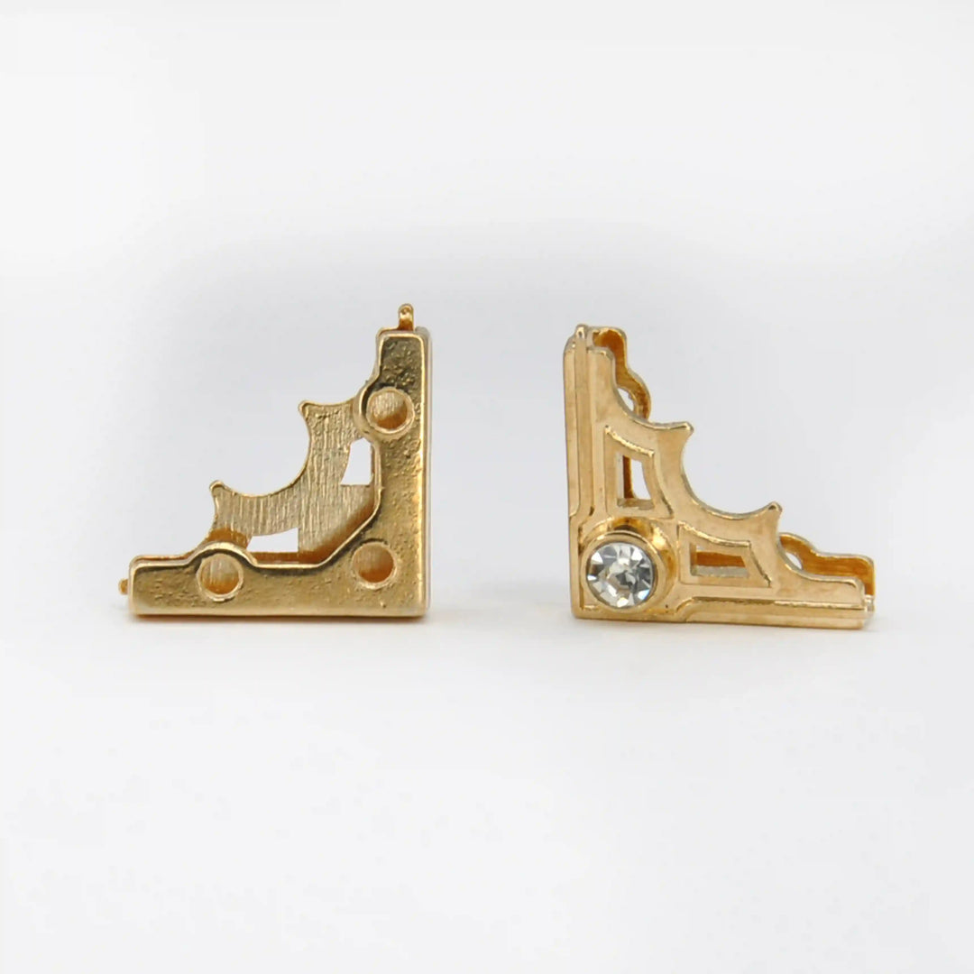 Diamond-Studded Crystal Designer Collar Stays