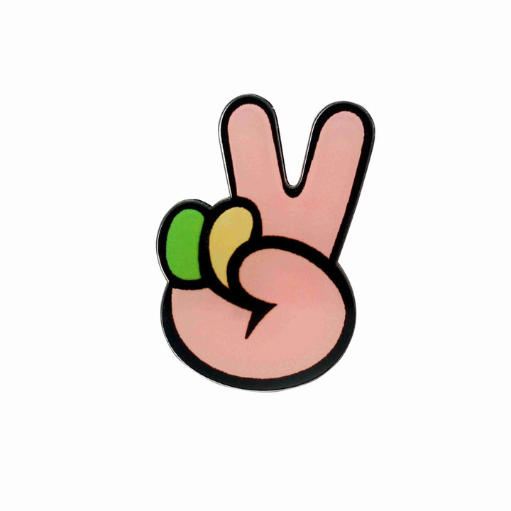 Peace Fingers Brooch