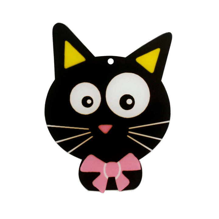 Whimsical Black Cat Patch