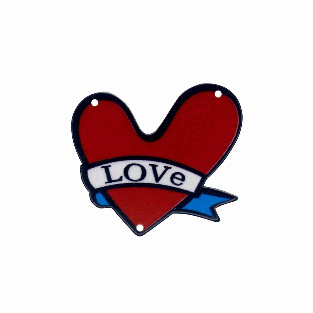 Love Banner Heart Brooch