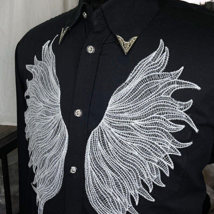 Angel Wing Patch with Buttons & Collar Tips | Combo Set