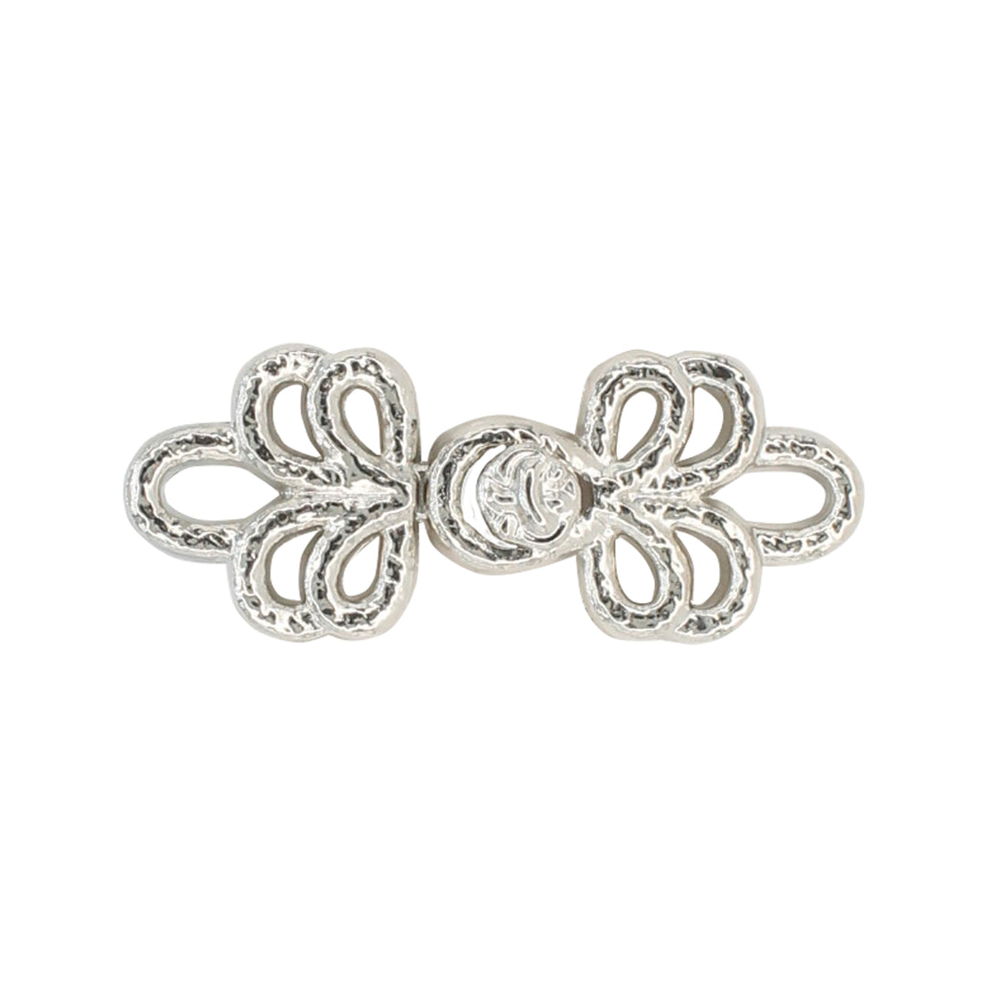 Filigree flourish Frog closure metal button