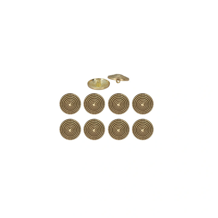 Textured Dome Metal Buttons | 	15mm, 21mm & 23mm