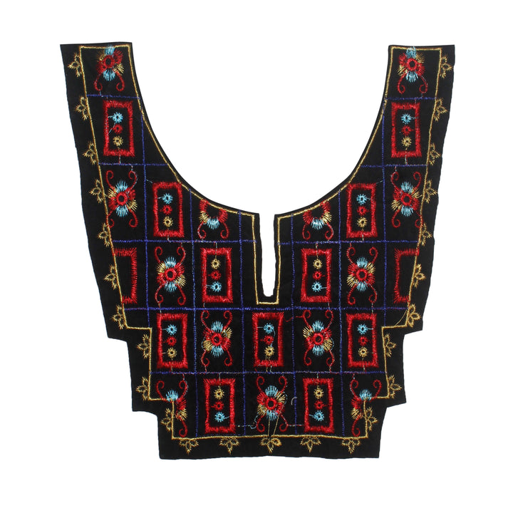 Pixelated Pattern Ethnic Neckline