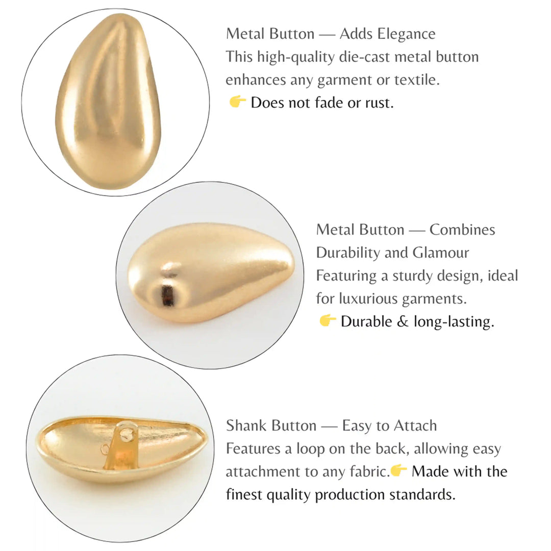 Dewdrop Shank Buttons | 33mm(52L)