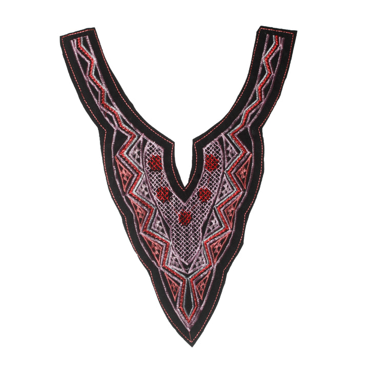 Folk Style Embroidery Neck Applique