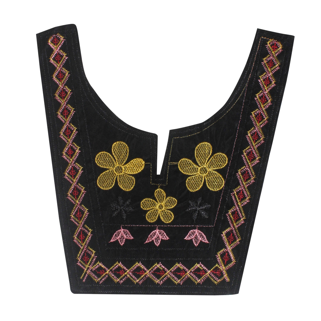 Floral Style Ethnic Neckline