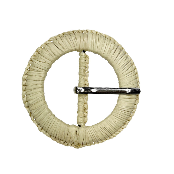 Natural Elegance Raffia Buckle