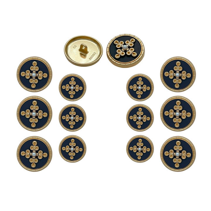 Elegant Pearl Metal Buttons for Clothing