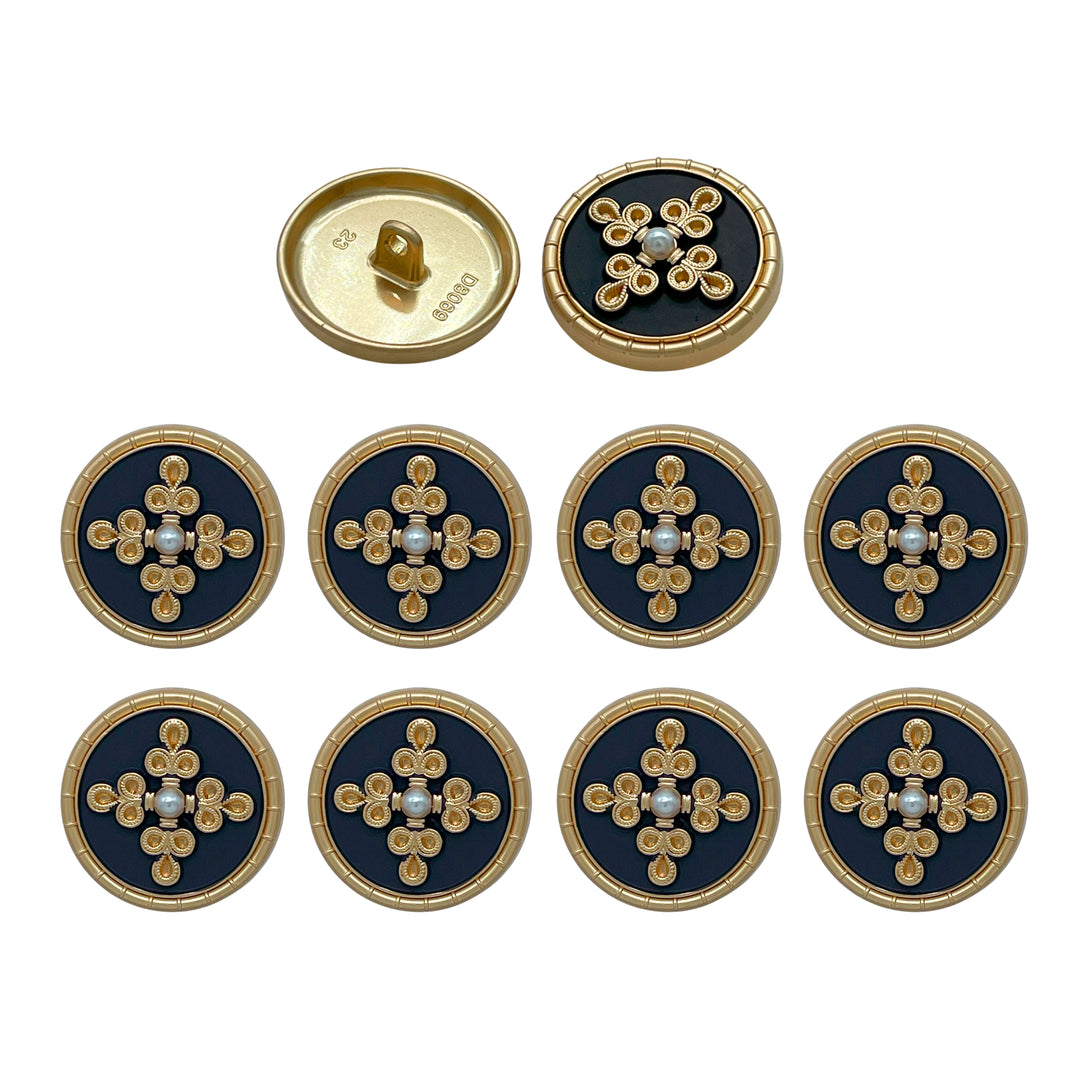 Elegant Pearl Metal Buttons for Clothing