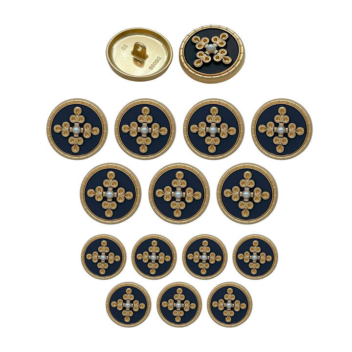 Elegant Pearl Metal Buttons for Clothing