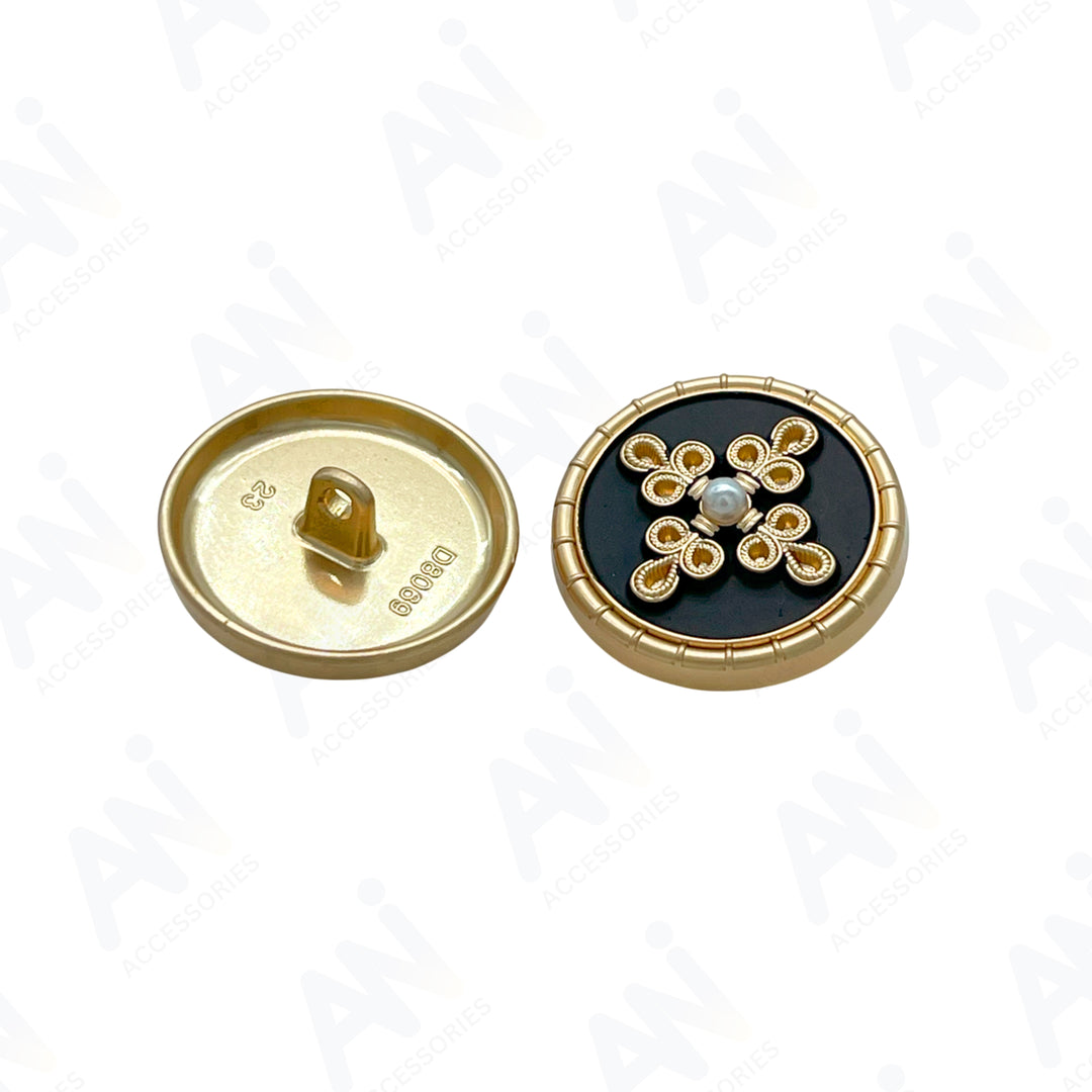 Elegant Pearl Metal Buttons for Clothing