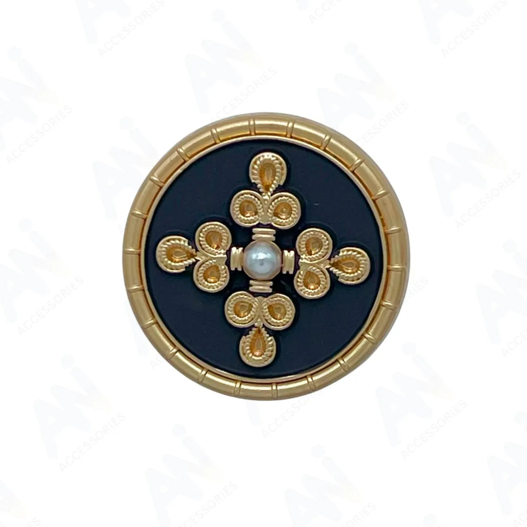 Elegant Pearl Metal Buttons for Clothing | 18mm(28L) & 23mm(36L)