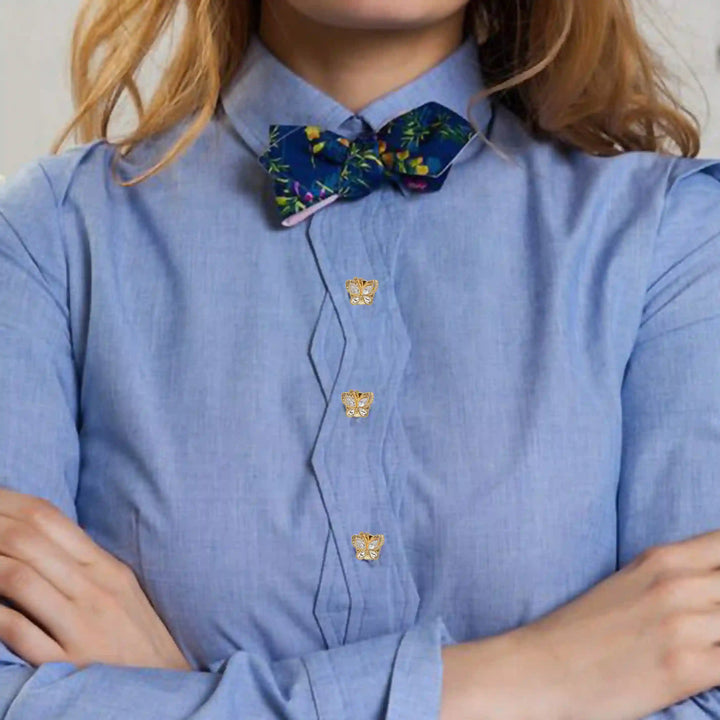 Butterfly Rhine Stone Cover Buttons