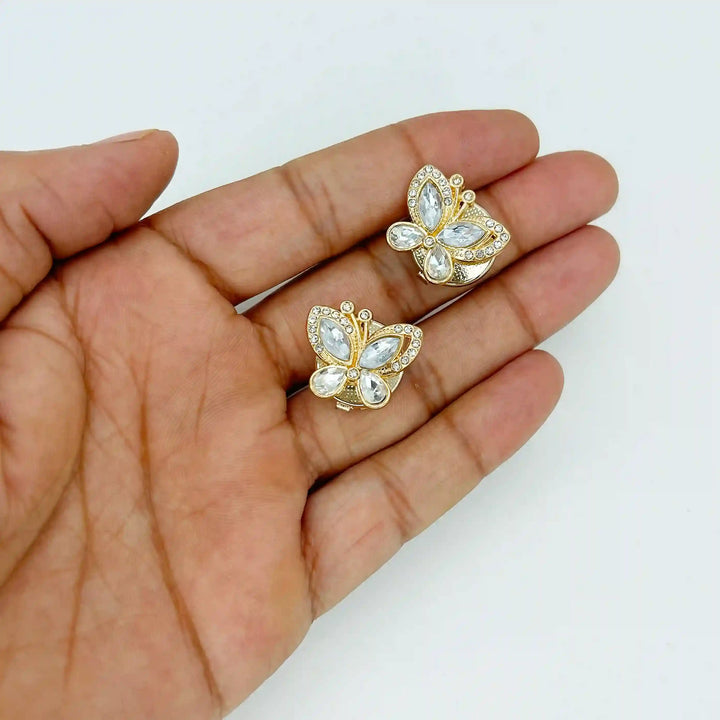 Butterfly Rhine Stone Cover Buttons