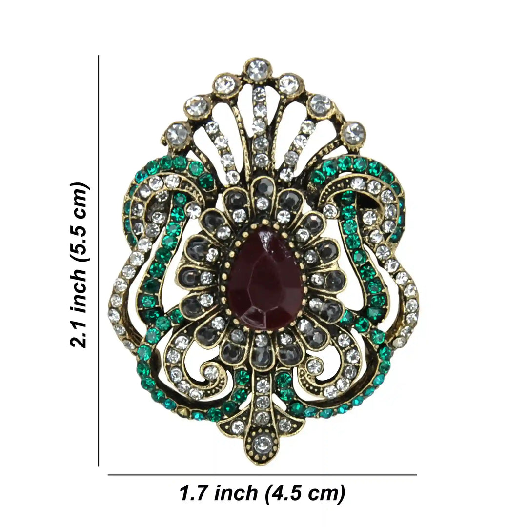 Victorian Style Rhinestone Brooch