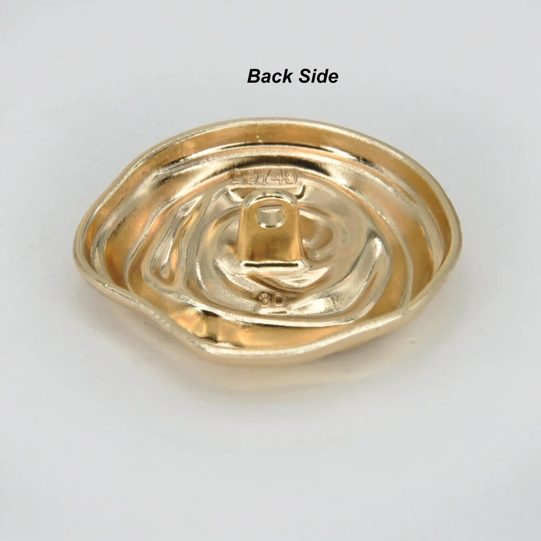 Abstract Rose Spiral Metal Button | 18mm (28L), 23mm (36L) & 30mm (47L)