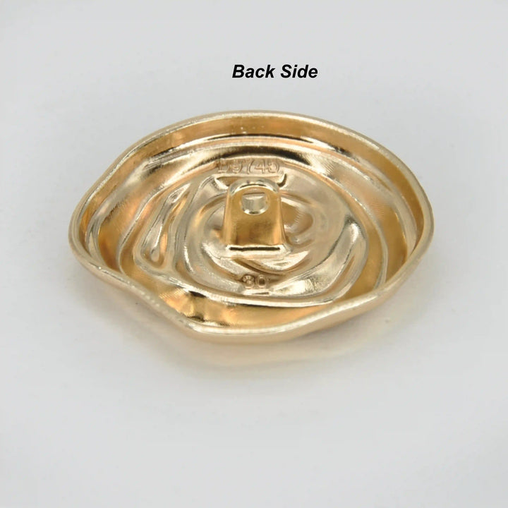 Abstract Rose Spiral Metal Button | 18mm (28L), 23mm (36L) & 30mm (47L)