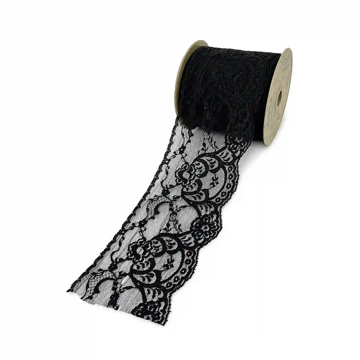 Black Vintage Floral Lace | 5 Meters | SKU-B29