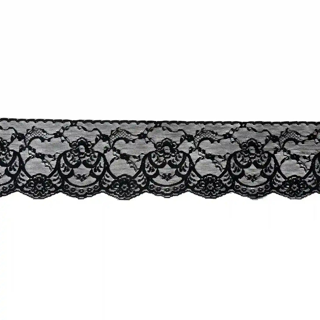 Black Vintage Floral Lace | 5 Meters | SKU-B29