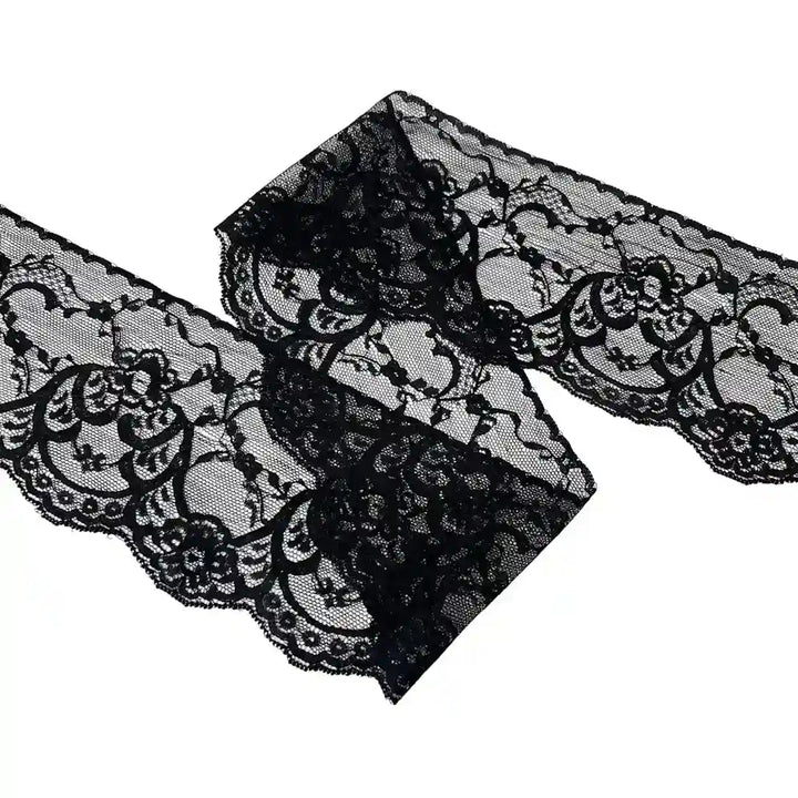 Black Vintage Floral Lace | 5 Meters | SKU-B29