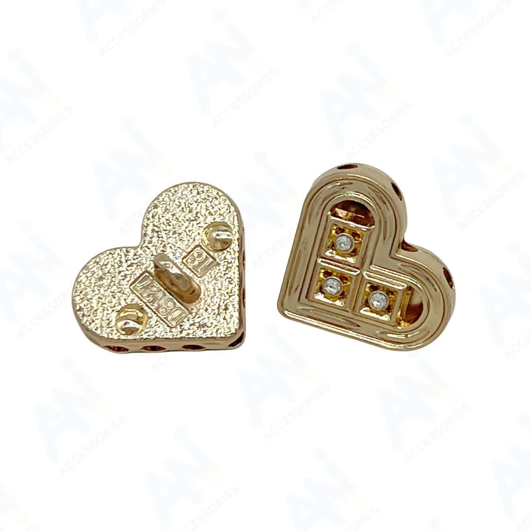 Decorative Heart Button for Crafts | 18mm(28L) & 23mm(36L)