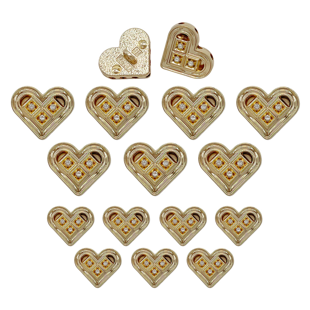 Decorative Heart Button for Crafts