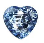 Ani Accessories Diamante Sparkly Heart Shaped 2 Hole Acrylic Button for Coat Hats and Bag DIY Art and Crafts Used Pack of 8 (Aquatic Blue)