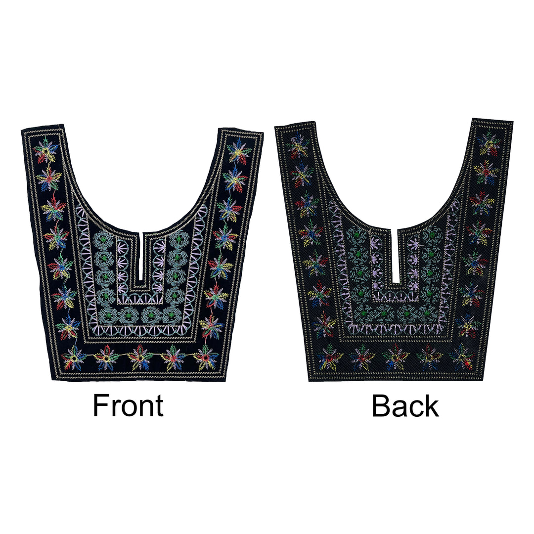 Ethnic style embroidery neckline 