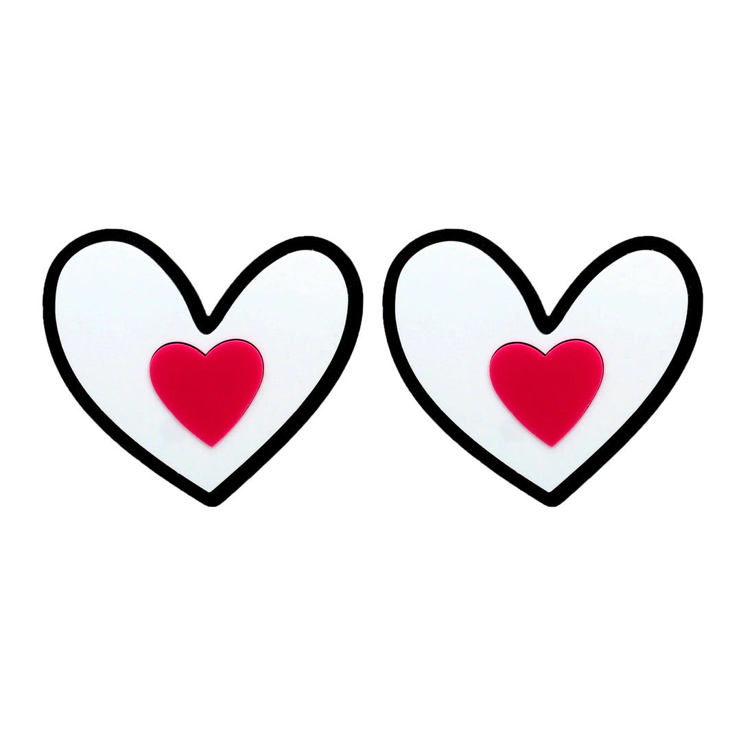 Acrylic Heart Brooch Pins