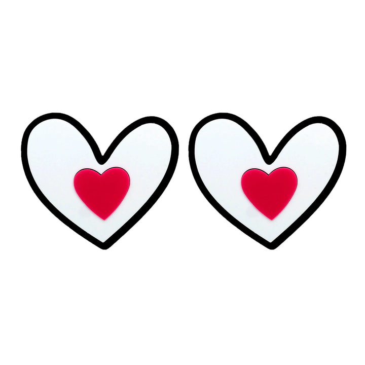 Acrylic Heart Brooch Pins