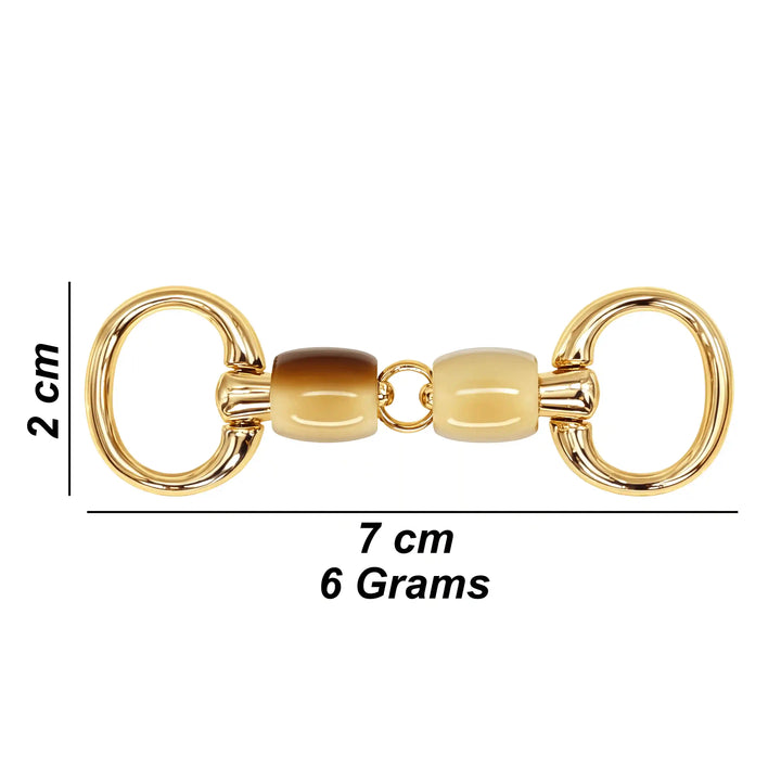 Marble/Resin Inset Horsebit Shoe & Bag Hardware
