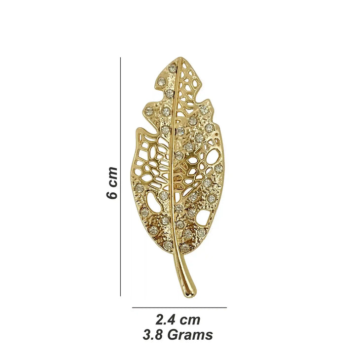Leaf Style Metal Brooch