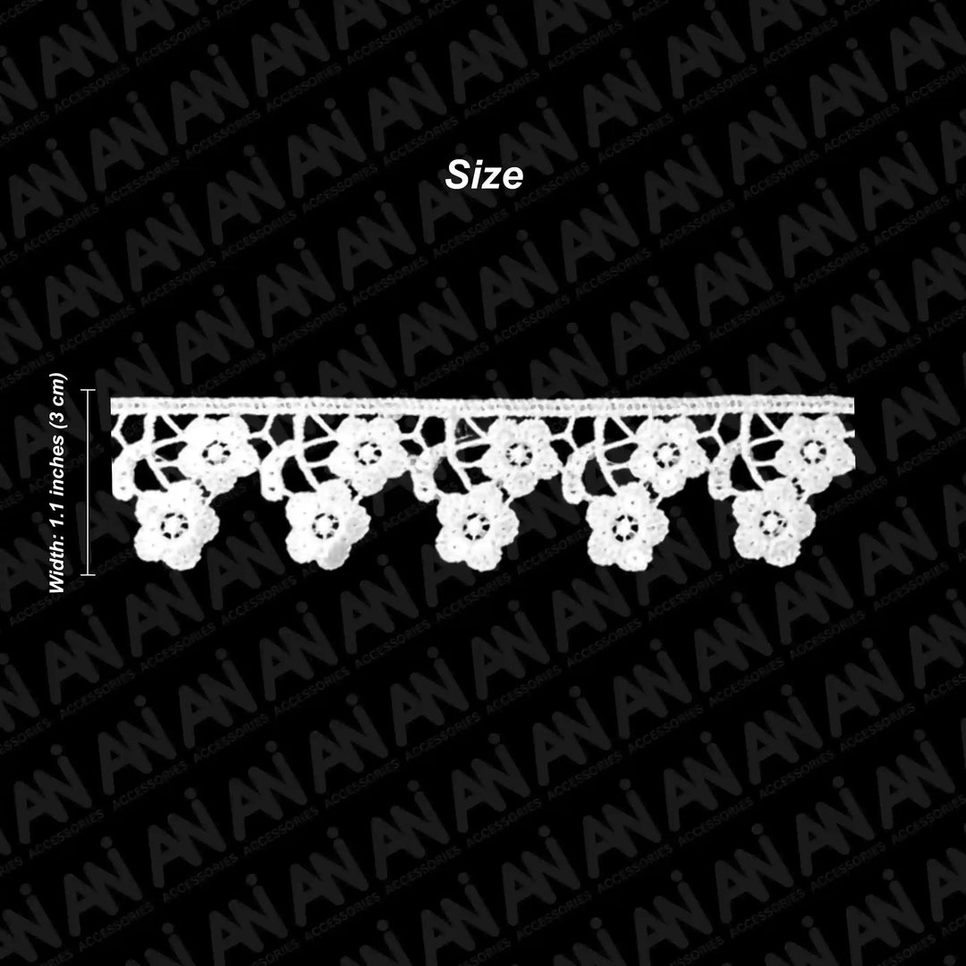 Floral Pair Spun Ploy lace | 2 Meter