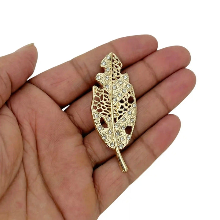 Leaf Style Metal Brooch