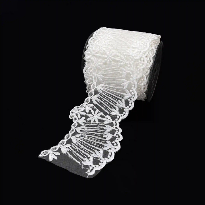 Floral Fan Pleated Lace | K-683